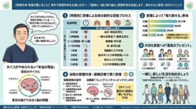 【禁煙外来　準備が整いました】津市で禁煙外来をお探しの方へ｜「医師と一緒に取り組む」禁煙外来を目指します｜　津かわもと救急・内科クリニックのアイキャッチ画像