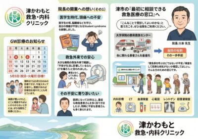当院の救急外来を利用してほしい患者さん│津かわもと救急・内科クリニックのアイキャッチ画像